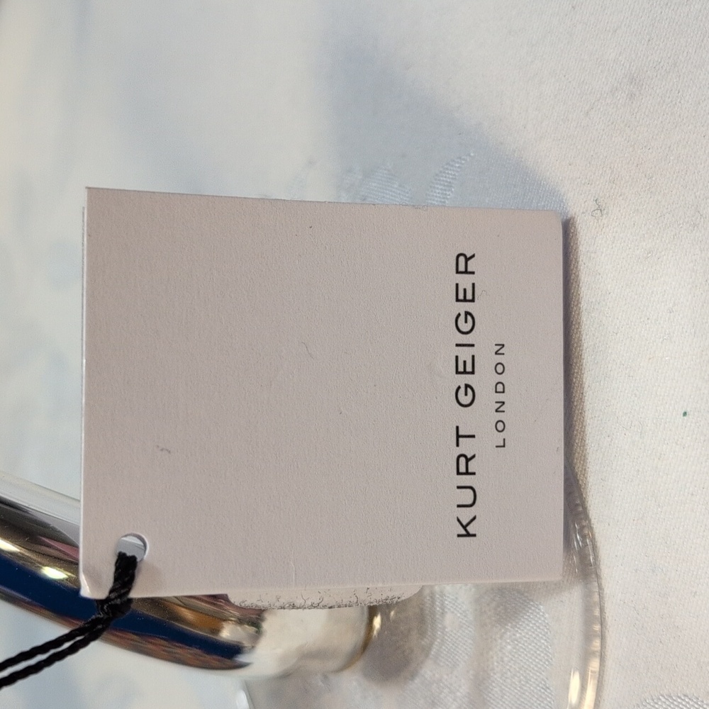 Kurt Geiger Metallic Gunmetal Keychain/ Bag Charm - Picture 5 of 5